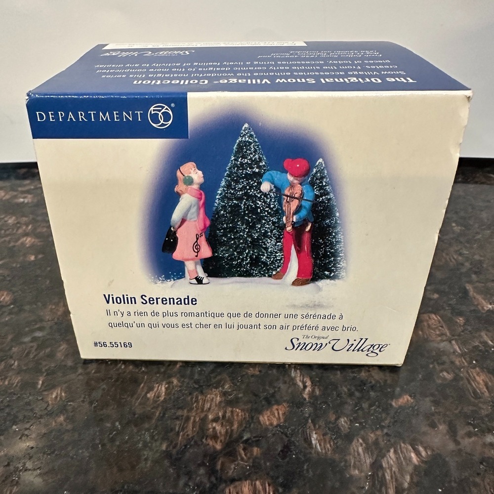 RETIRED Dept 56 Snow Village Violin Serenade 56.55169 Figurine NIB Sealed VTG